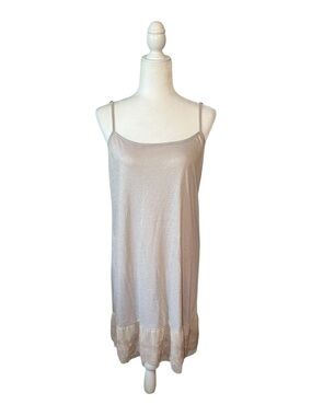 Melody Women’s Layering Lace Slip XL Light Gray Beige Lace Adjustable Straps